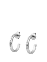 Silver Logo Stud Earings 1