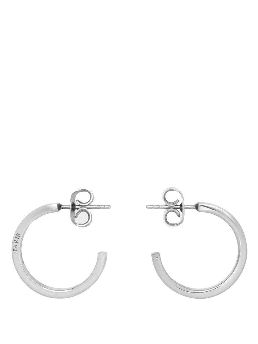 Silver Logo Stud Earings 2