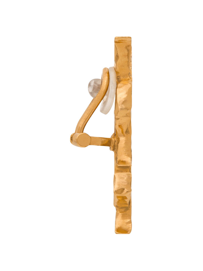 Golden Logo Stud Single Earing 3