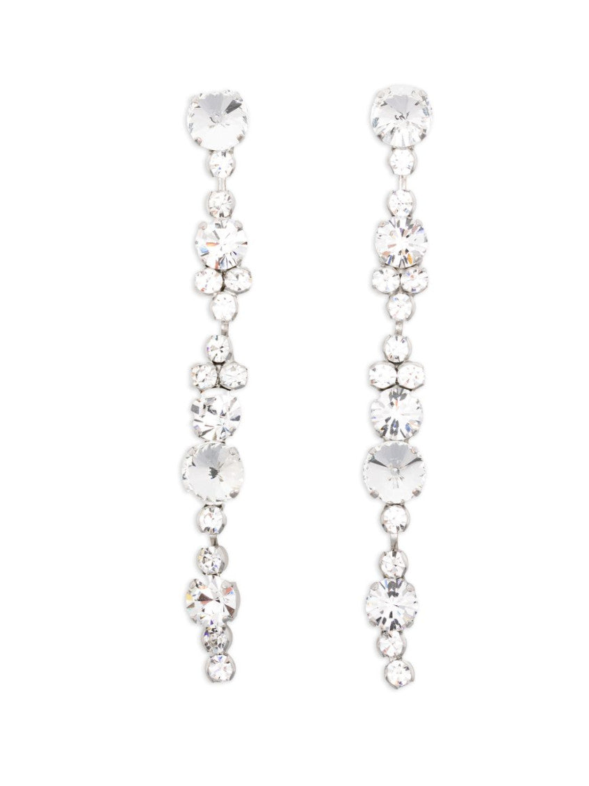 Silver Crystal Dangler Earrings 1
