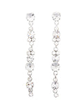Silver Crystal Dangler Earrings 1