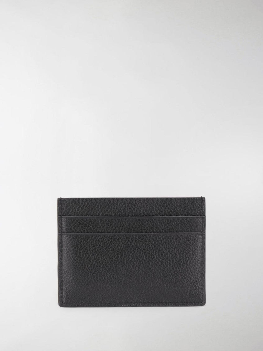 Black Contrasting Logo Print Card Holder 7