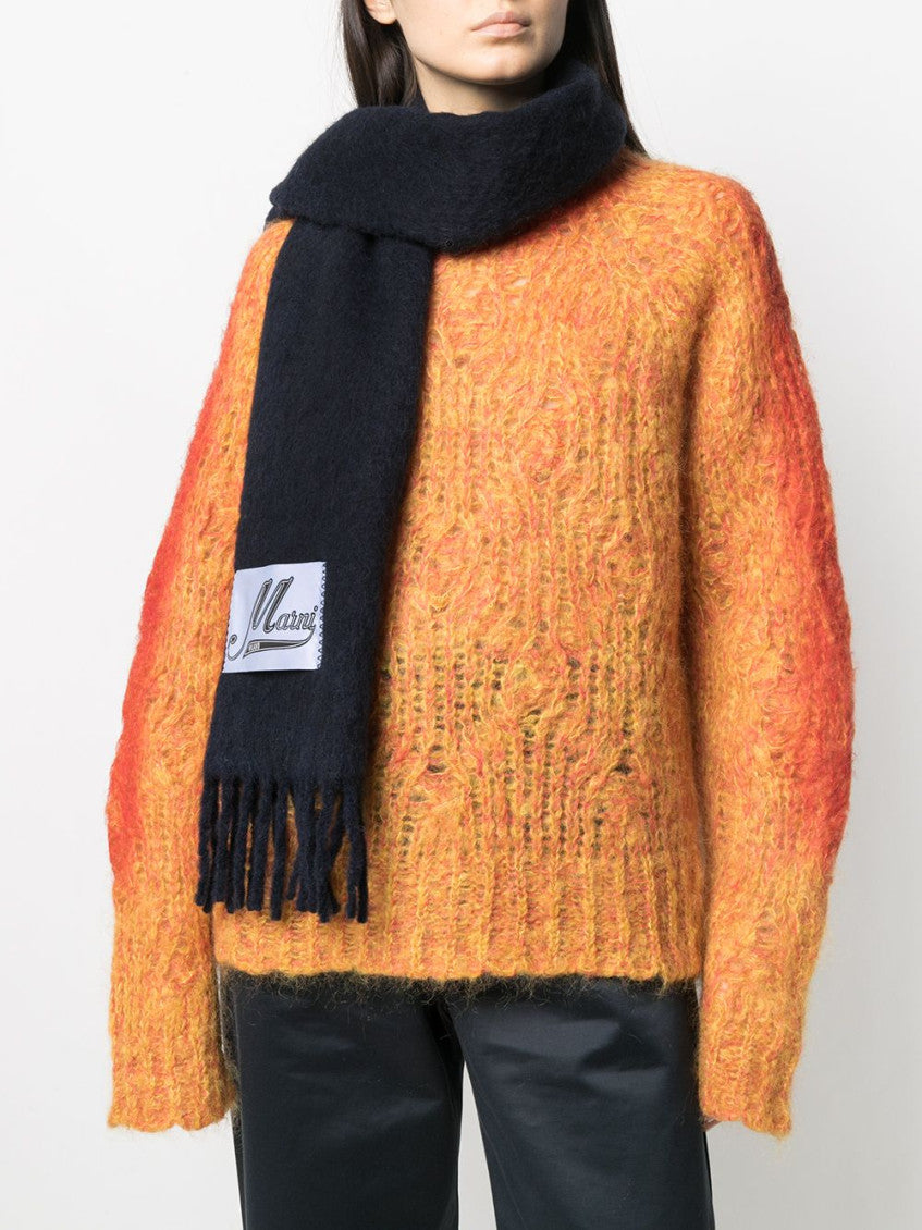 Blue Wool scarf 3