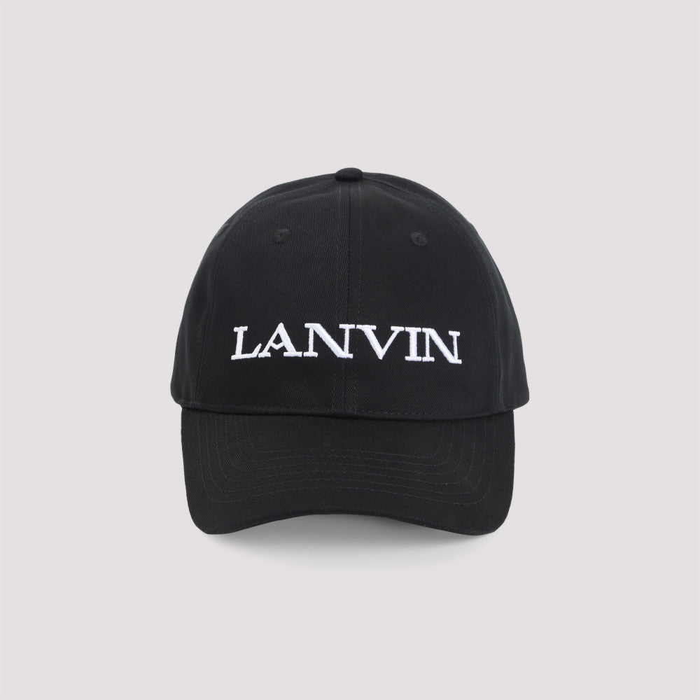 Black Logo Embroidered Cap 3