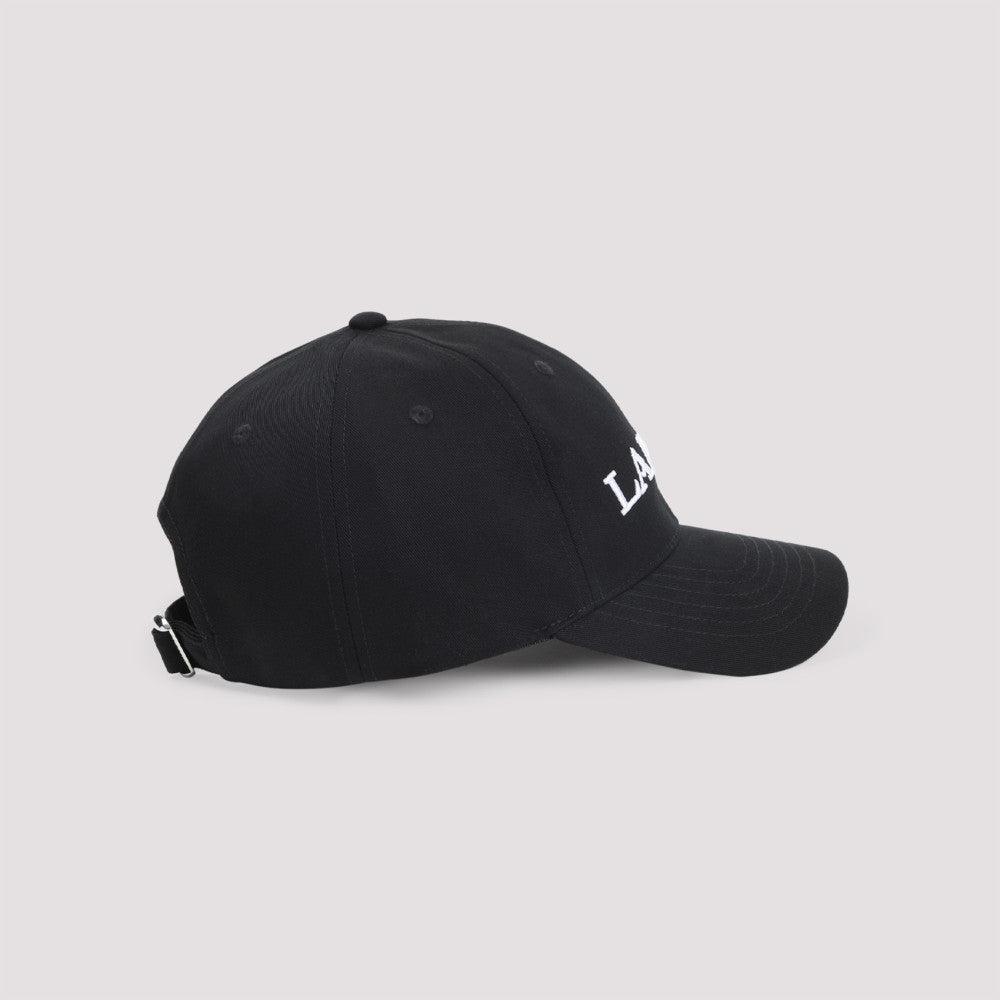 Black Logo Embroidered Cap 4