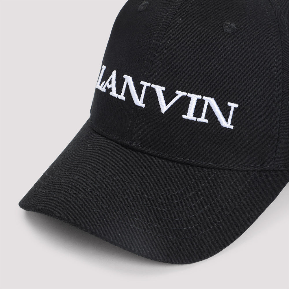 Black Logo Embroidered Cap 5