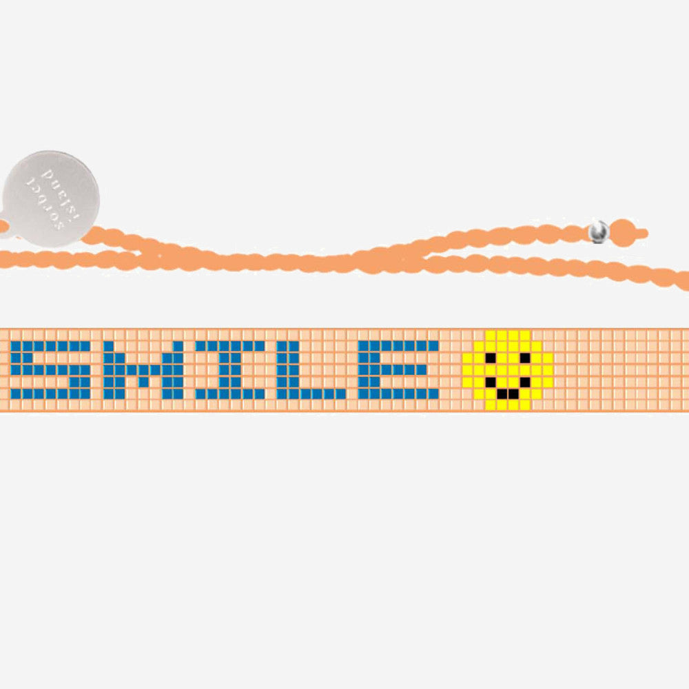 Peach Smile Glass Bead Bracelet 2