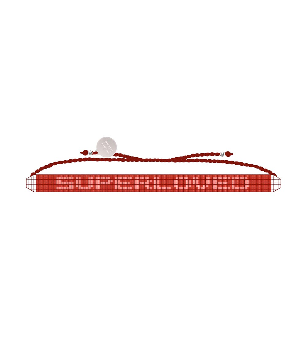 Red Superloved Glass Bead Bracelet 1