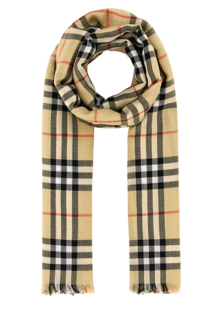 Beige Signature Check Scarf 1