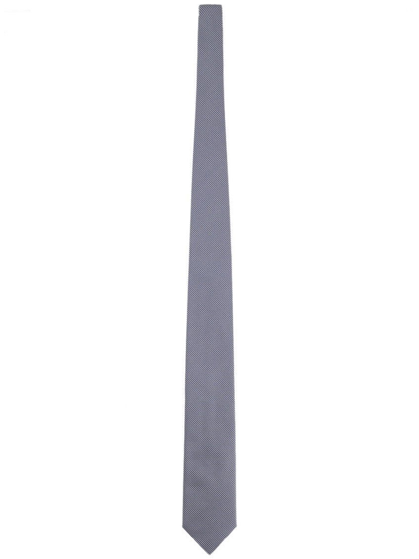 Blue Silk Woven Tie 1