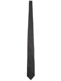 Black Silk Geometric Tie 1