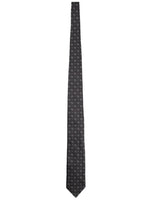 Black Silk Geometric Tie 1