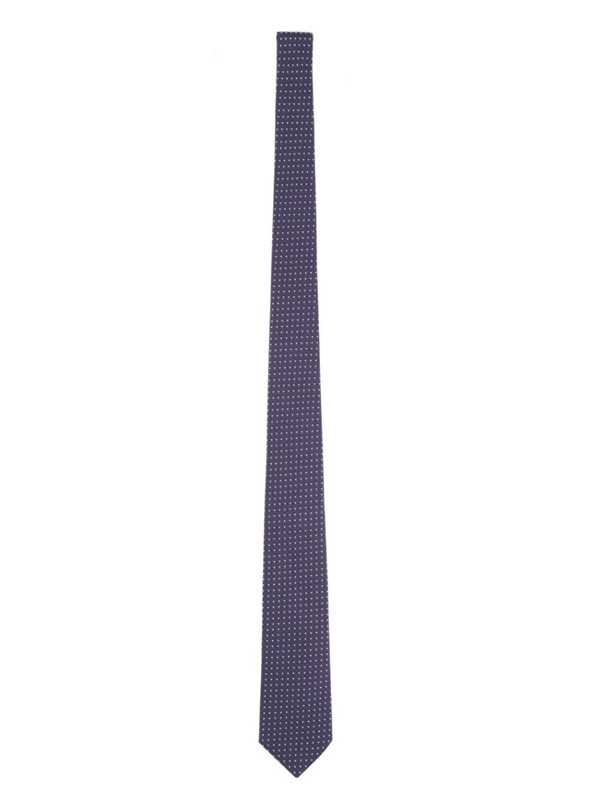 Blue Silk Printed Tie 1