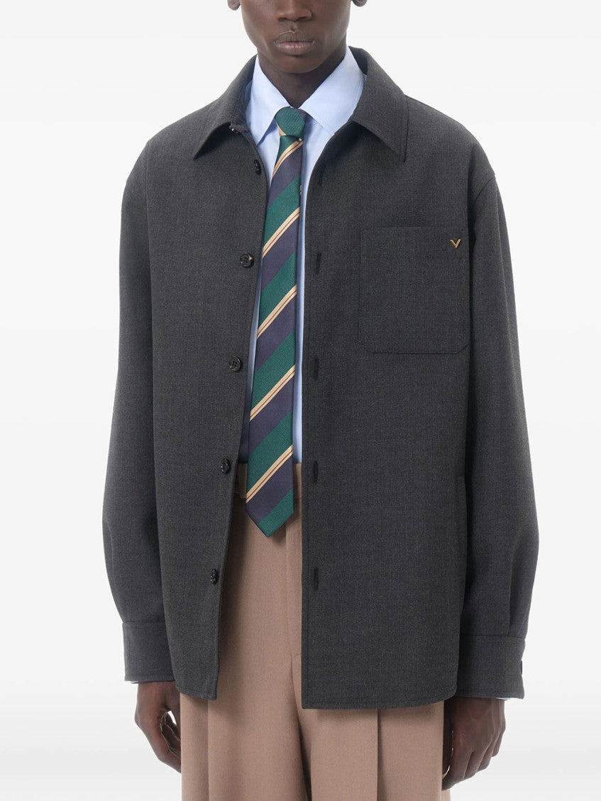 Green Blue Stripes Logo Tie 2