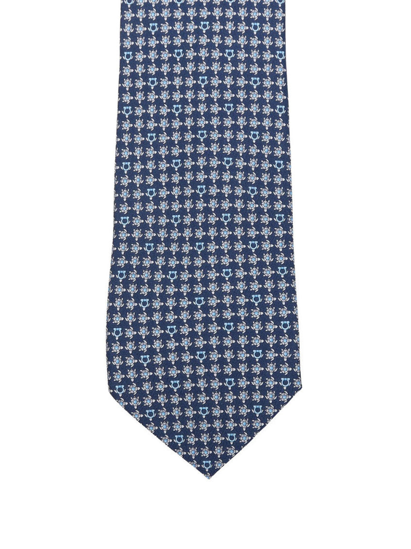 Navy Blue Ricca Printed Tie 3