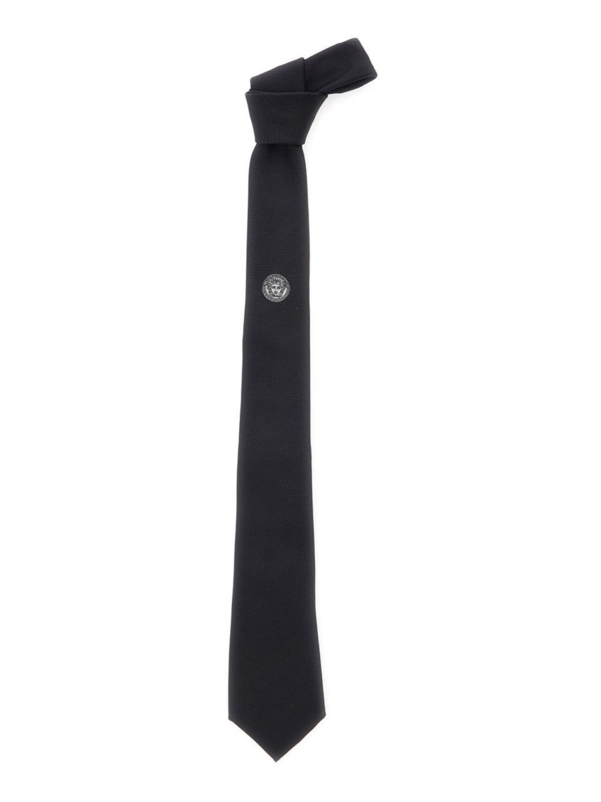 Black Medusa Solid Tie 1