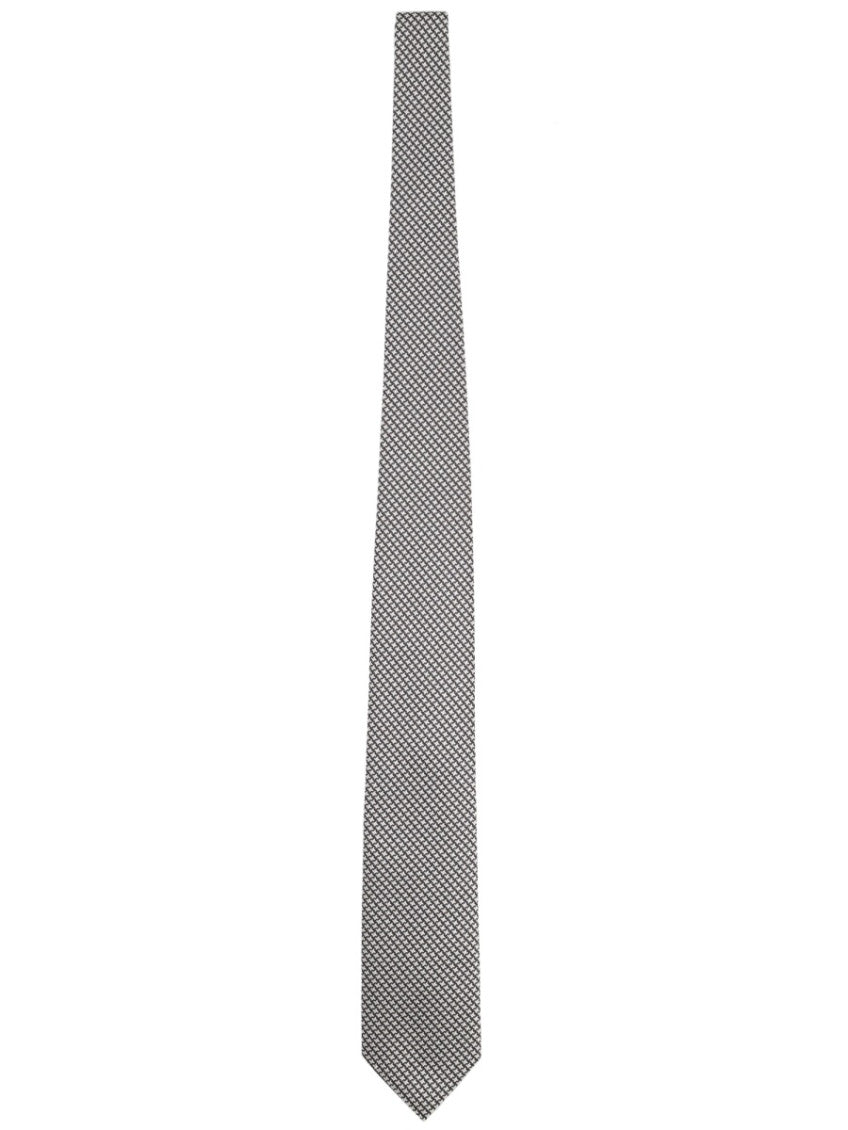 Black And White Textured Tie 1