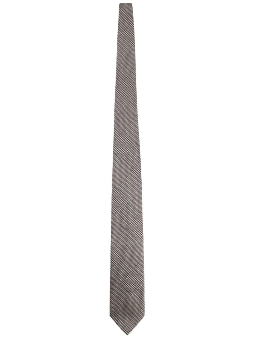 Multicolor Houndstooth Pattern Tie 1