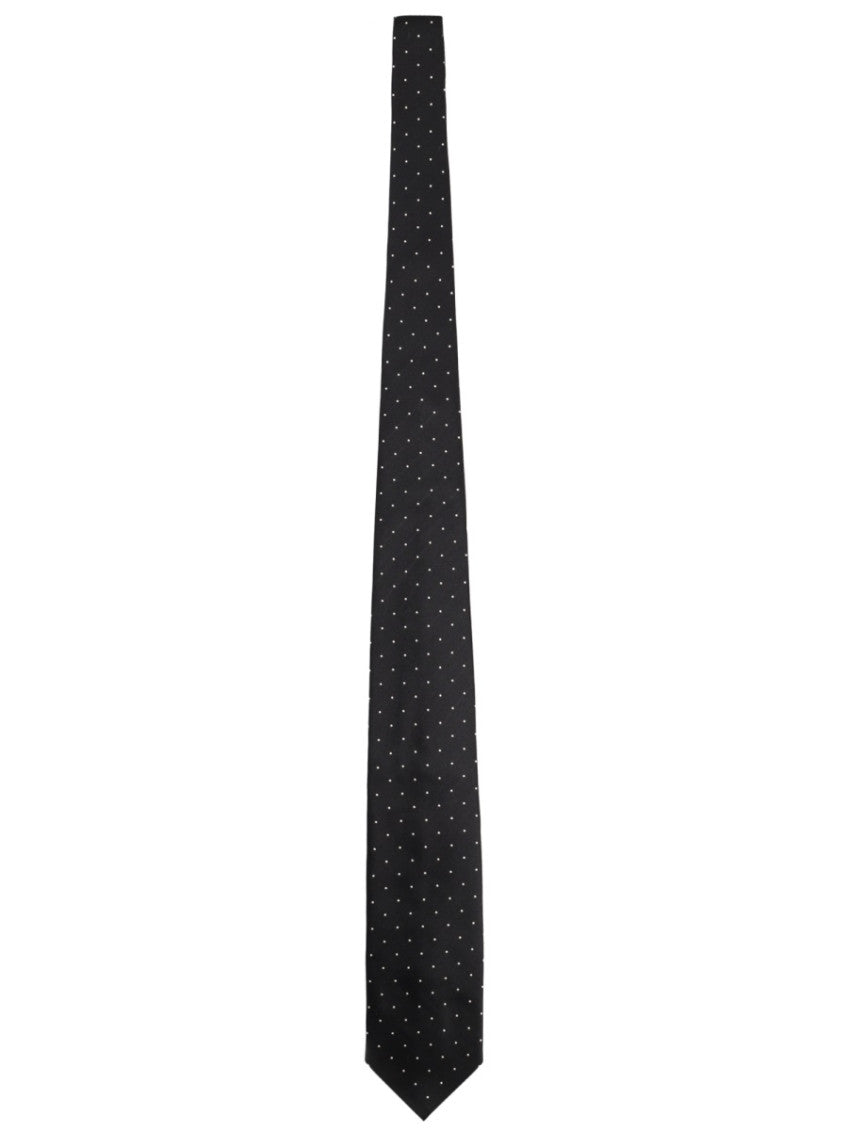 Black Polka Dot Pattern Tie 1