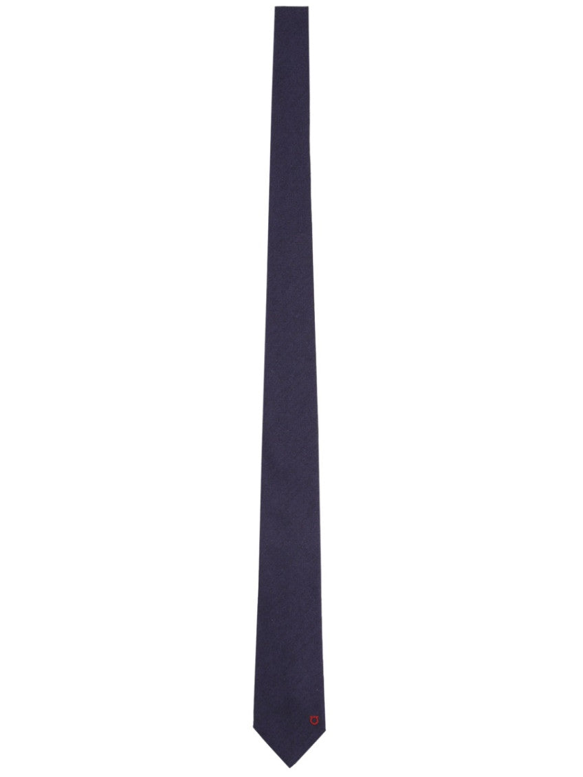 Navy Blue Solid Tie 1