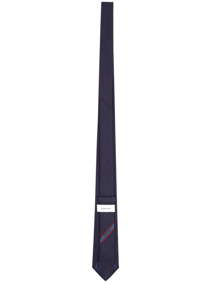 Navy Blue Solid Tie 2