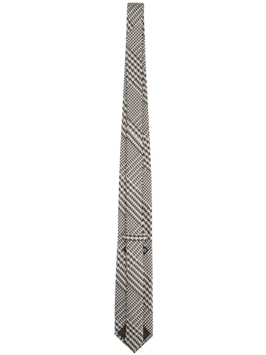 Grey Houndstooth Pattern Tie 2