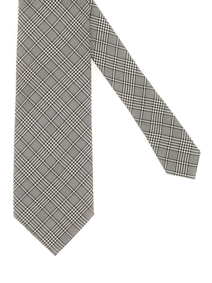 Beige Classic Checks Tie 2