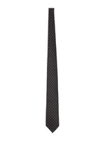 Grey Silk Polka Dot Tie 1