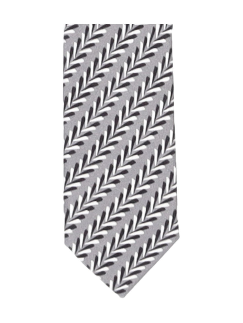 Black & White Printed Tie 1