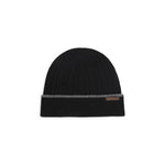 Black Grey Cable-Knit Knitted Beanie 1