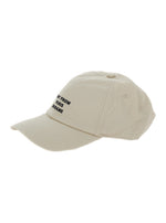 Beige 'La Casquette Slogan' Baseball Cap 1