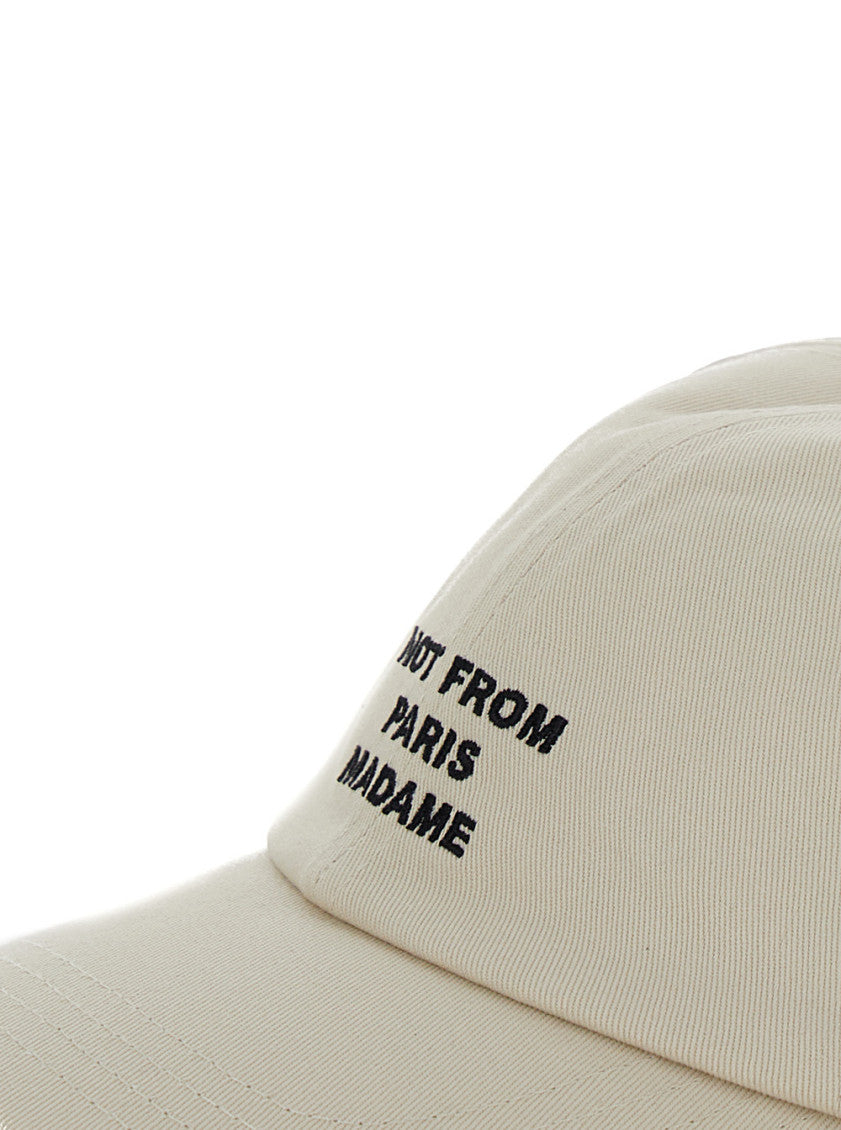 Beige 'La Casquette Slogan' Baseball Cap 3