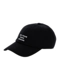 Black 'La Casquette Slogan' Baseball Cap 1