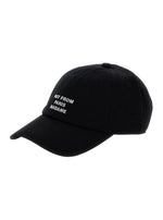 Black 'La Casquette Slogan' Baseball Cap 1