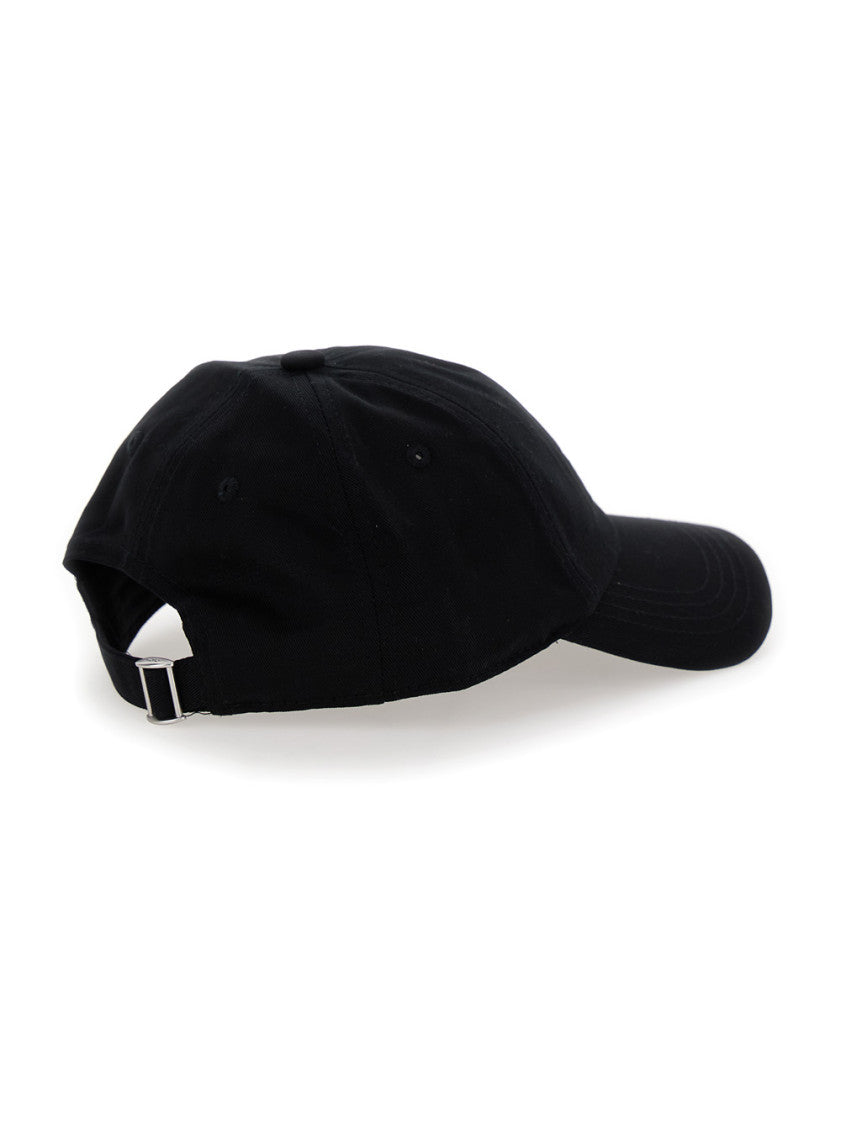 Black 'La Casquette Slogan' Baseball Cap 2