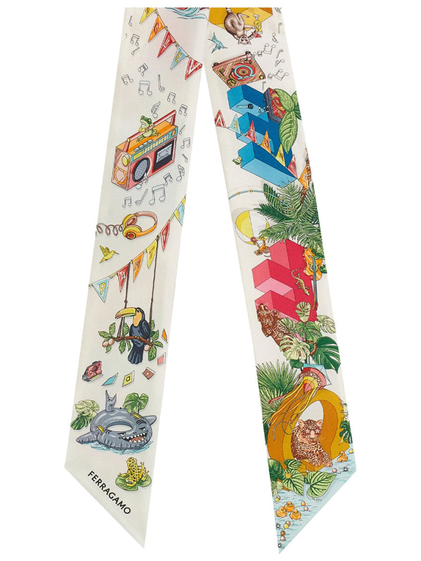 Multicolor Printed Bandana Scarf 1