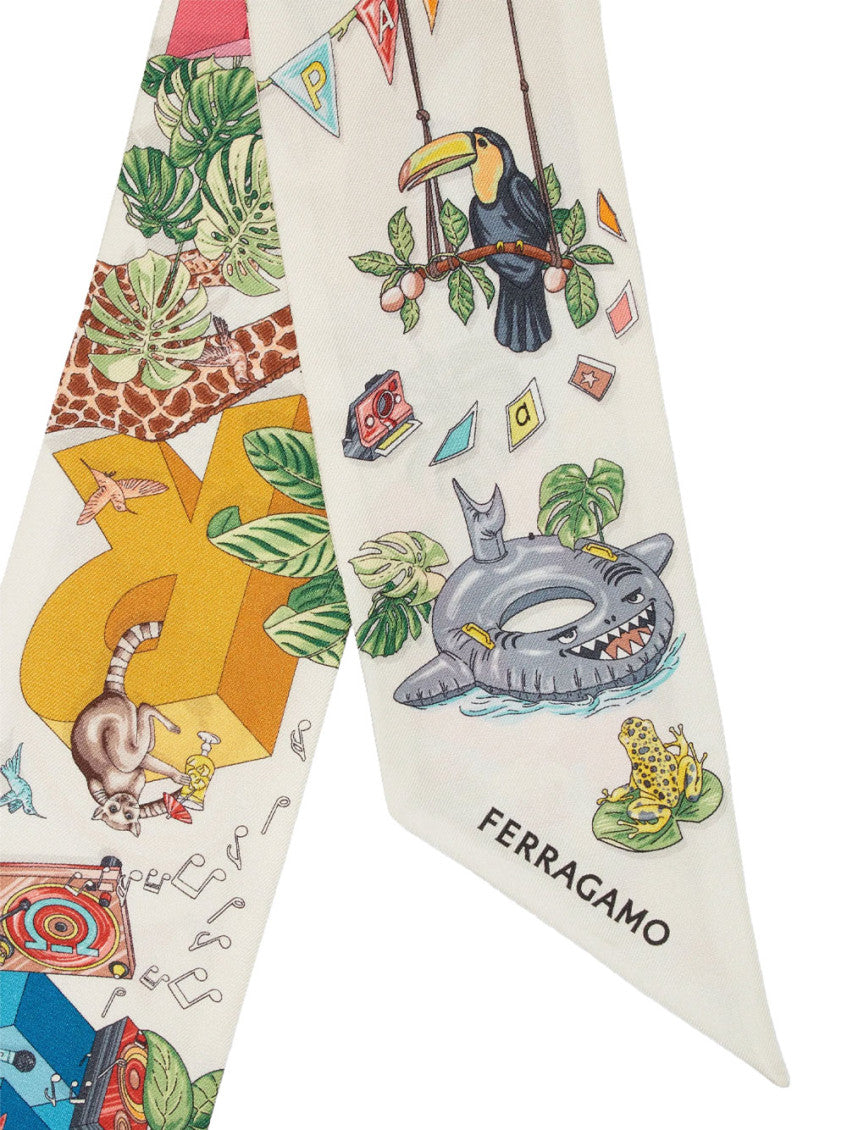 Multicolor Printed Bandana Scarf 2