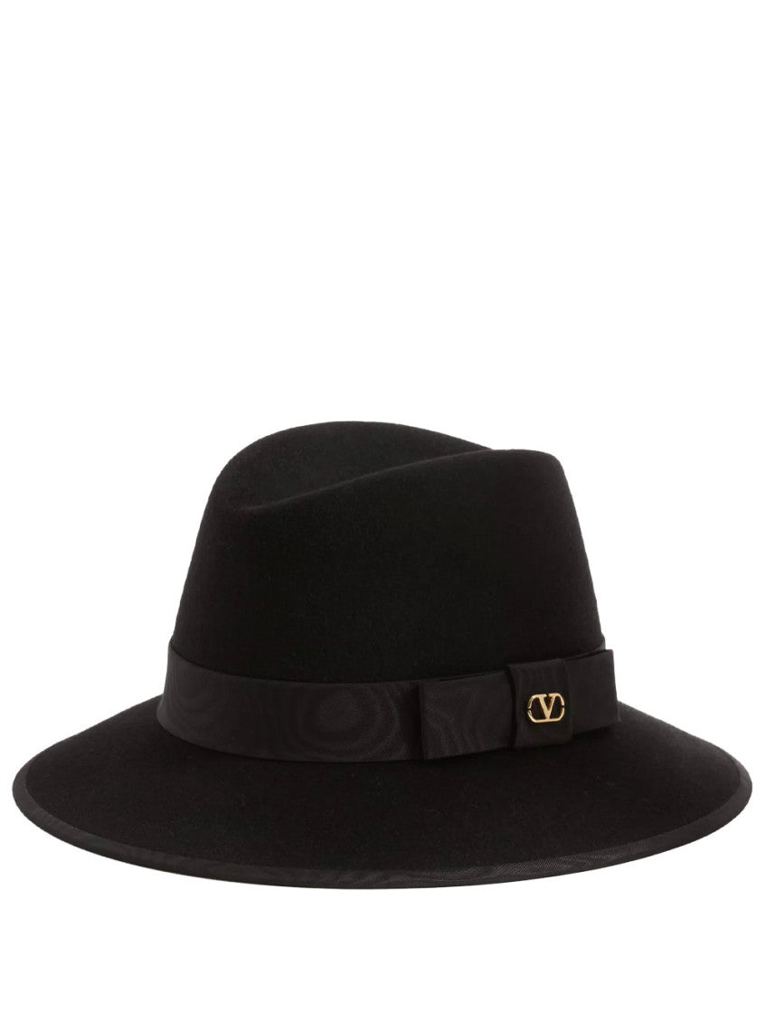 Black VLogo Fedora Hat 1