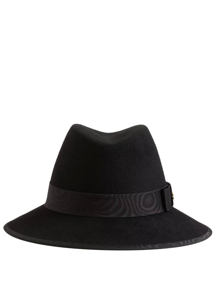 Black VLogo Fedora Hat 2