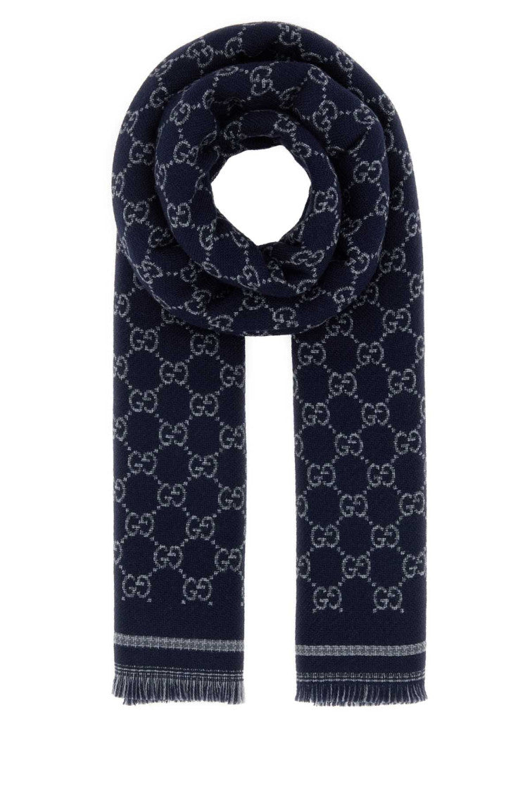 Dark Blue GG Logo Scarf 1