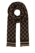 Dark Brown GG Logo Scarf 1