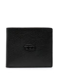 Black Logo Textured Wallet 1