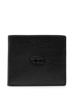 Black Logo Textured Wallet 1
