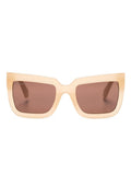 Light Brown Square Sunglasses 1