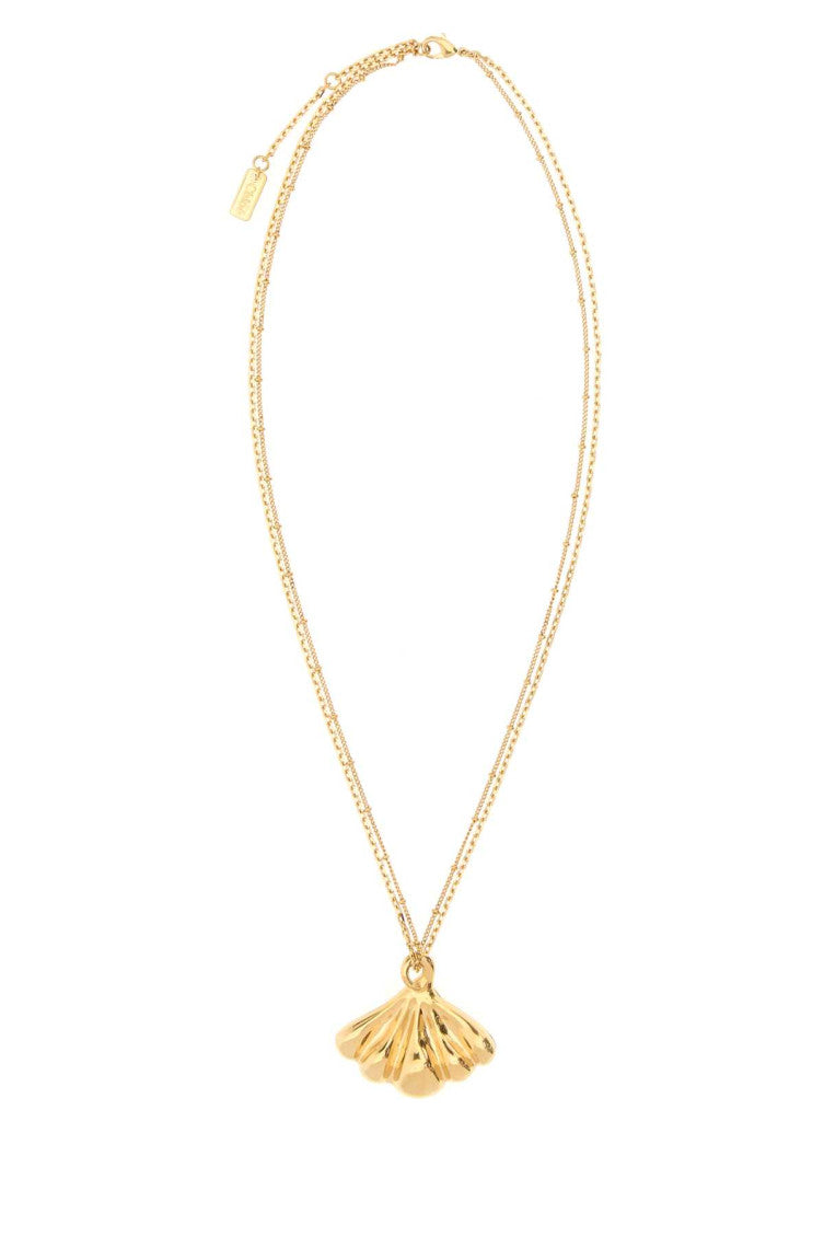 Golden Mirror Pendant Necklace 1