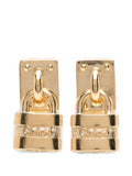 Golden Padlock Drop Earrings 1