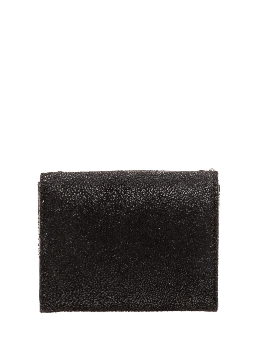 Black Textured Trifold Wallet 2