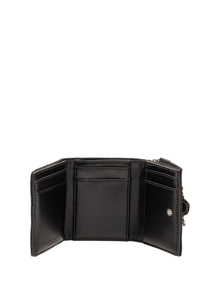Black Textured Trifold Wallet 3