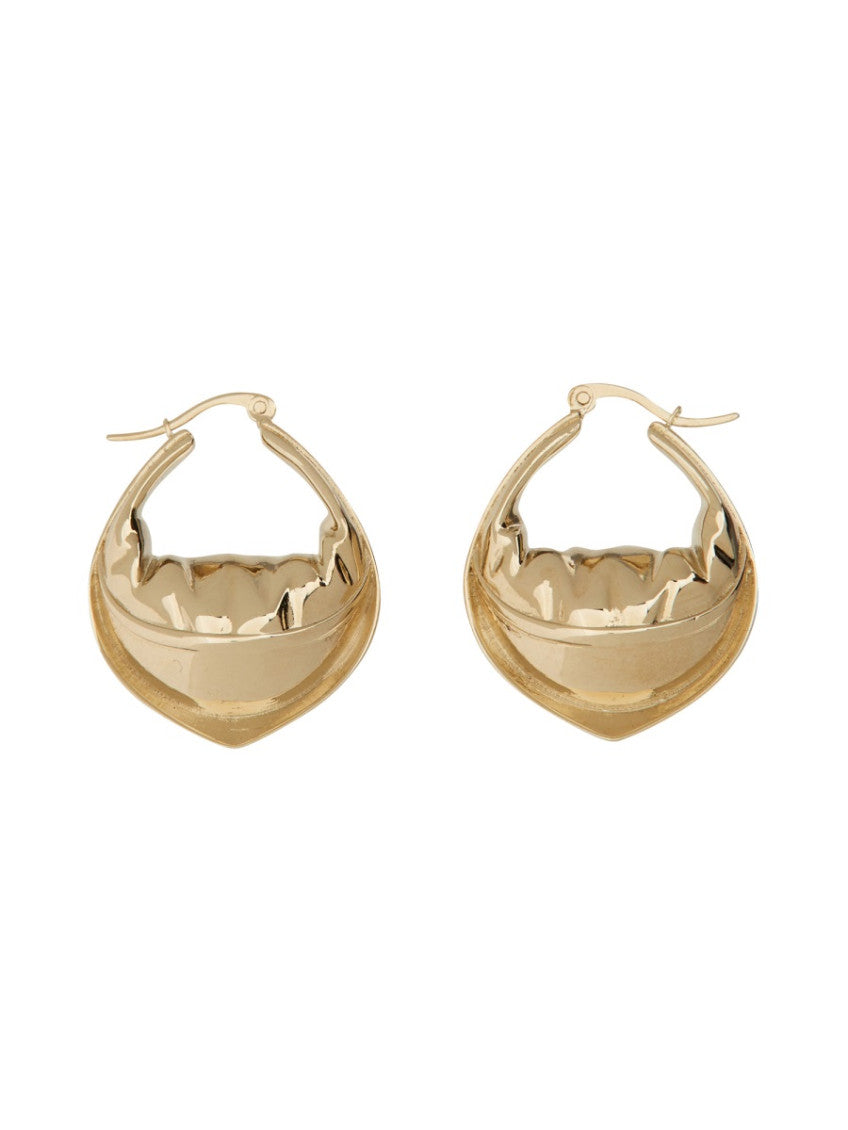 Gold Tortellini Hoop Earrings 1