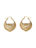 Gold Tortellini Hoop Earrings 1
